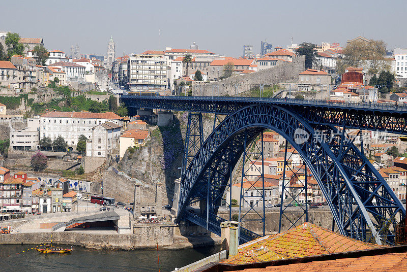 葡萄牙波尔图杜罗河上的路易斯一世桥。