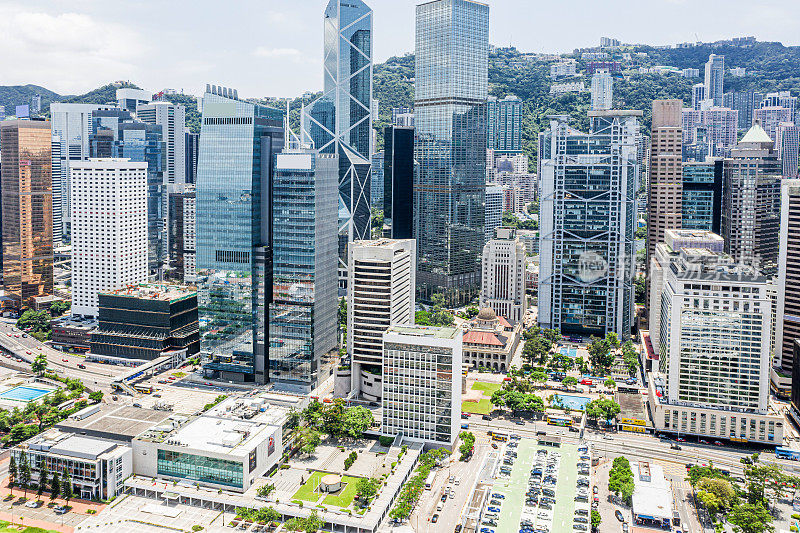 香港的现代建筑外观