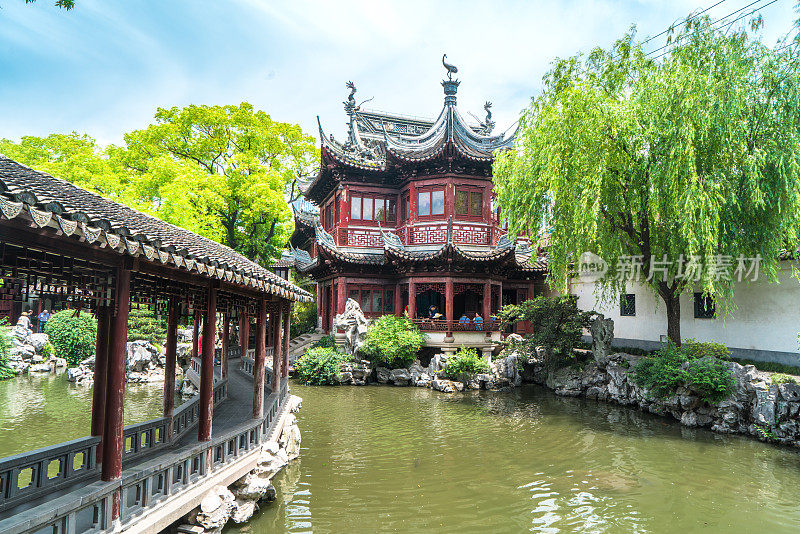 上海老城，一个阳光明媚的日子，中国