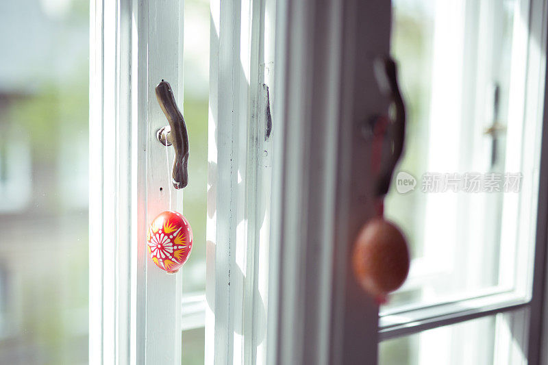 复活节彩蛋，吹，窗户