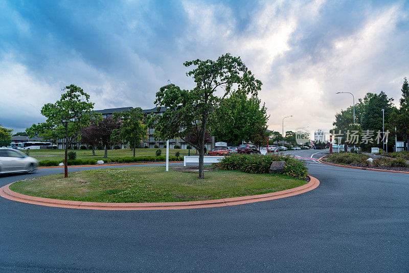 城市景观罗托鲁瓦，北岛，新西兰