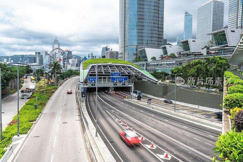 香港中环至湾仔绕道隧道日图