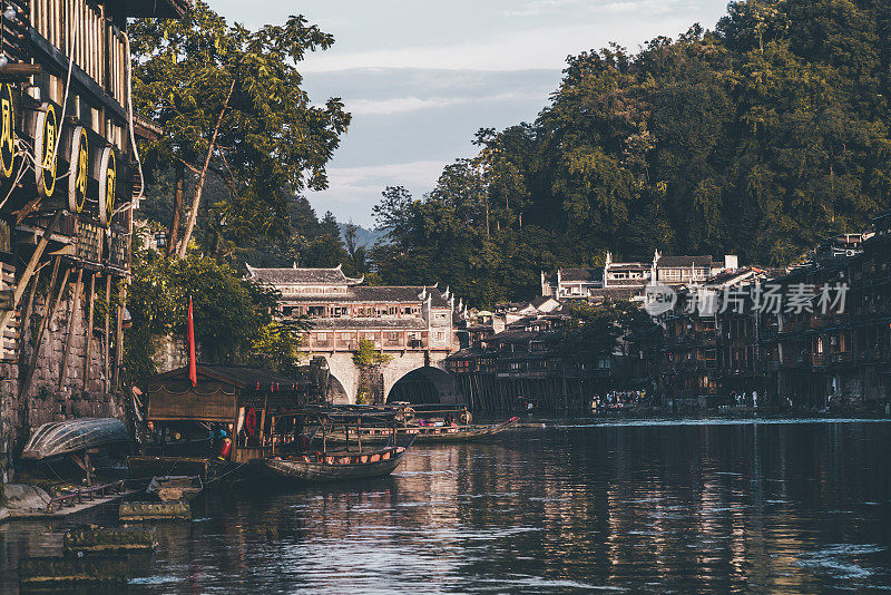 凤凰古城风光，湖南，中国