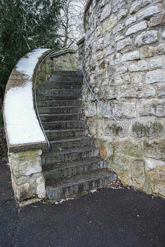 安贝格城墙的楼梯