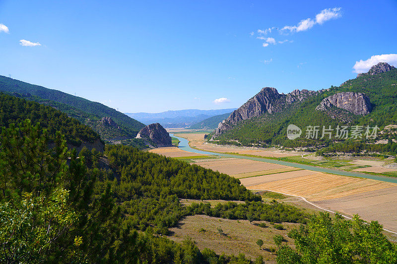 克孜利尔马克河流经土耳其锡诺普的农田