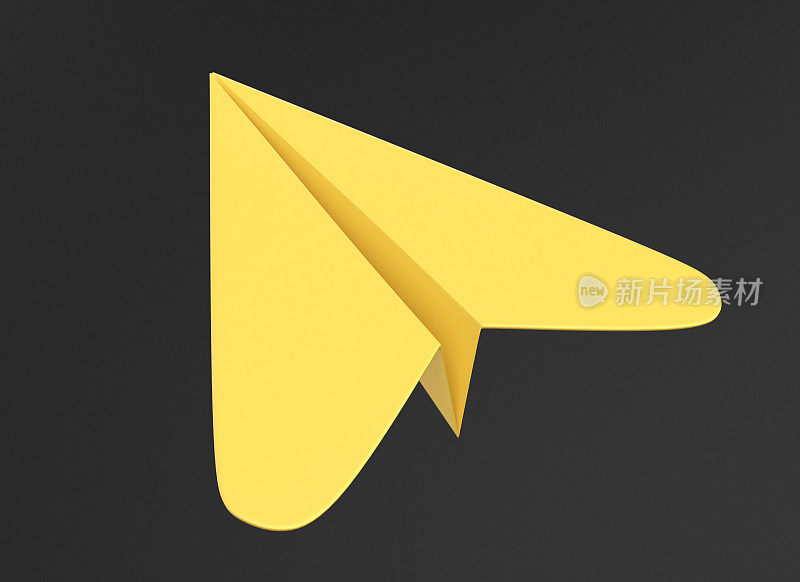 纸飞机3D渲染