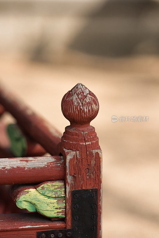 传统的韩国甲板栏杆