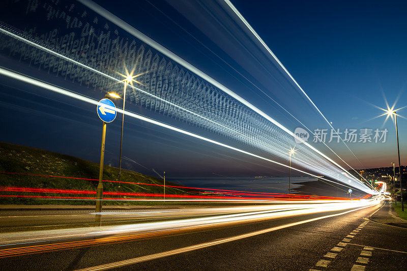 在英国和欧洲繁忙的道路上试驾的汽车