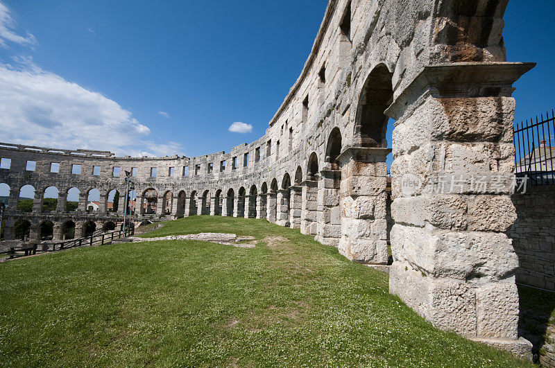 克罗地亚普拉的古罗马圆形剧场遗迹