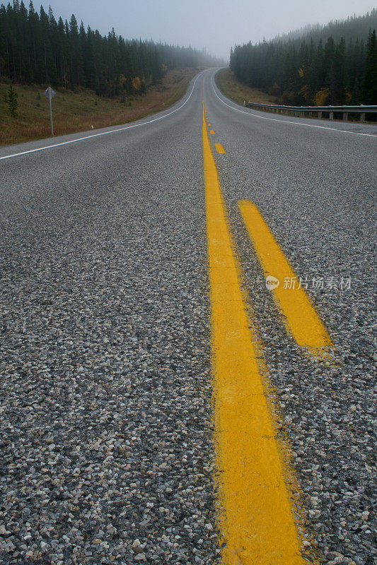 雾中的高速公路