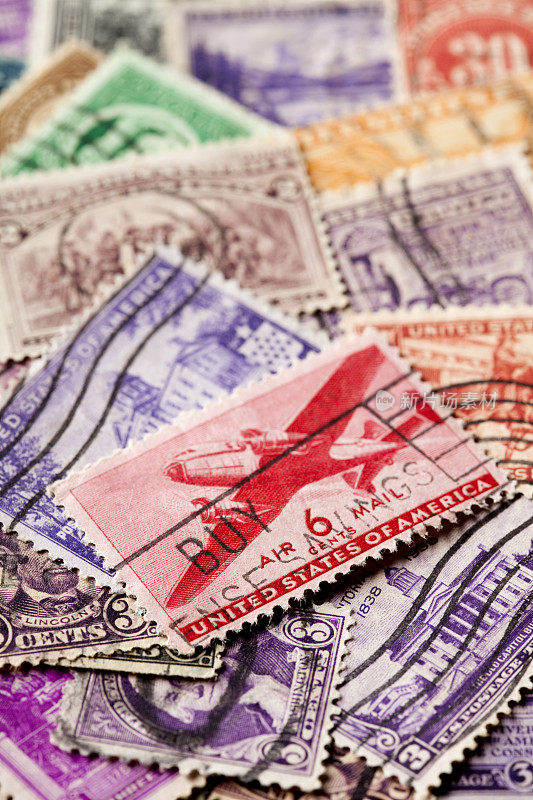 航空邮件取消美国邮票。XXXL