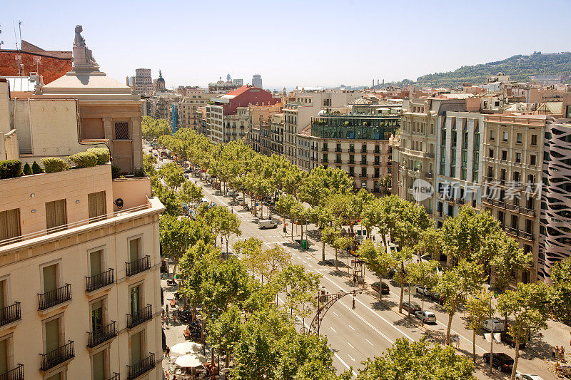 西班牙巴塞罗那的街道