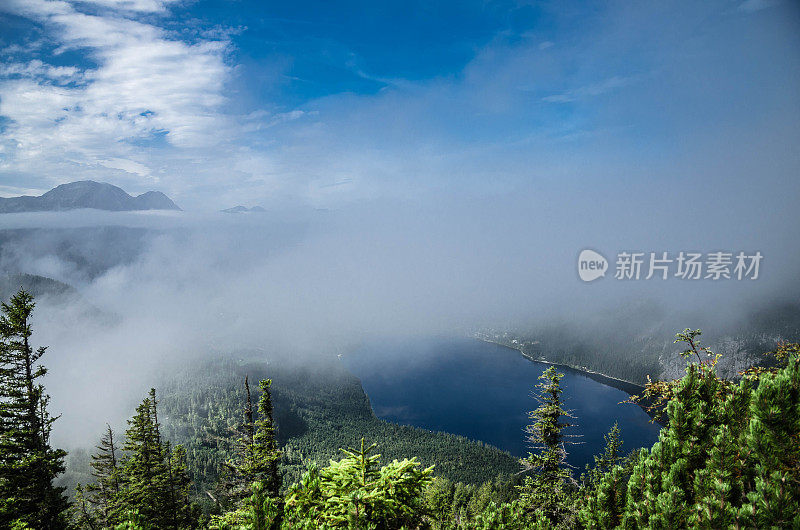 奥地利的山脉景观风景在欧洲