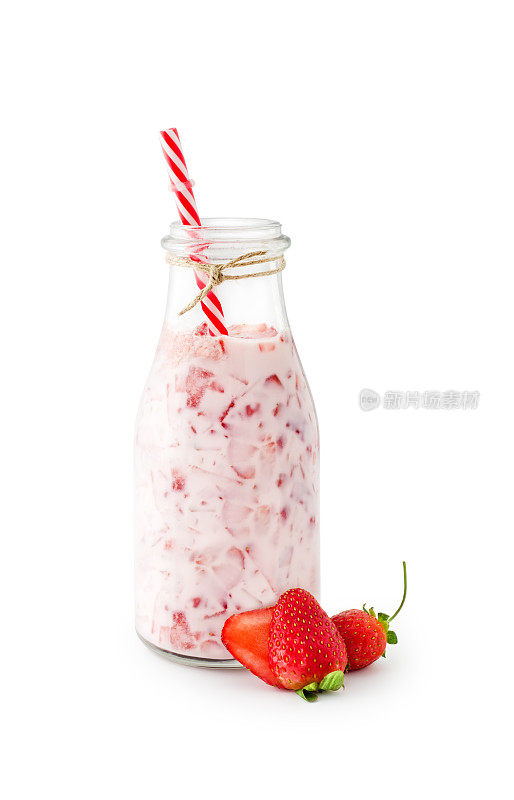 草莓牛奶用吸管，分离