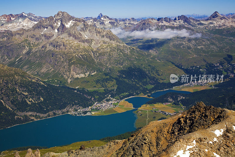 阿尔卑斯山的全景