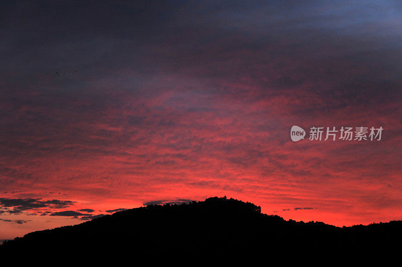 龙泉山日落