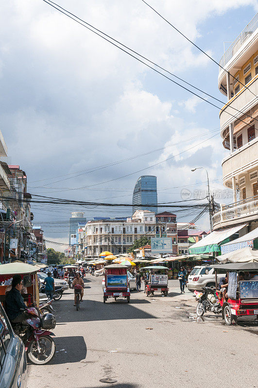 柬埔寨金边的街景
