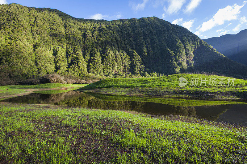 马斯卡林群岛réunion岛上的大汤湖