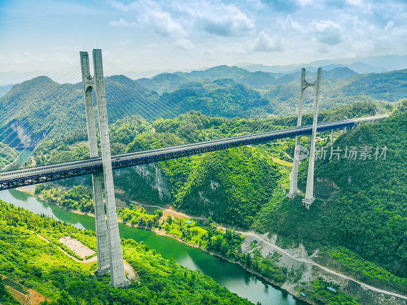 山桥鸟瞰图