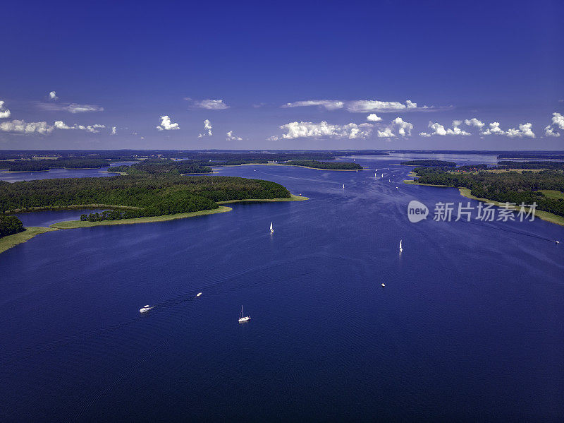 湖泊及岛屿景观(鸟瞰图)