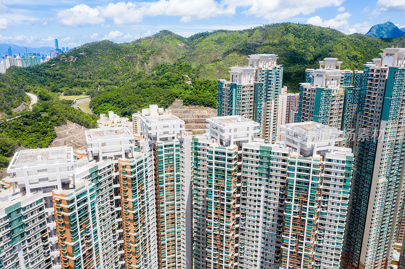 香港住宅楼宇鸟瞰图