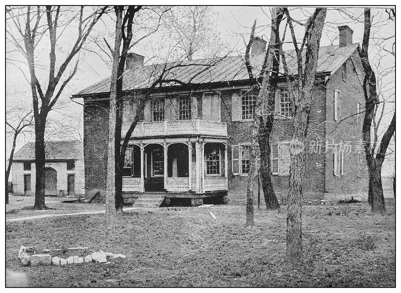 美国古老的黑白照片:伊利诺斯州卡霍基亚密西西比河谷最古老的砖房