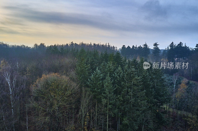 丹麦的秋天风景