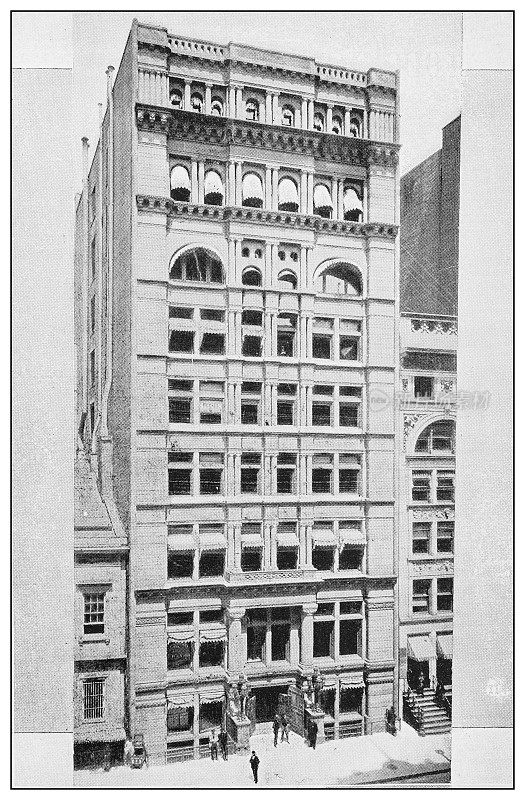 纽约的古董黑白照片:加拉廷国家银行