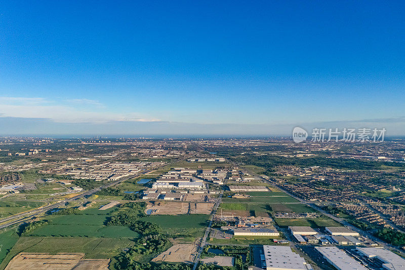 加拿大太平洋铁路沃恩多式联运终端在克莱因堡，安大略省，加拿大