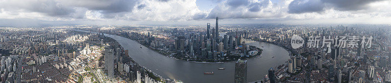 全景上海空中照片中国