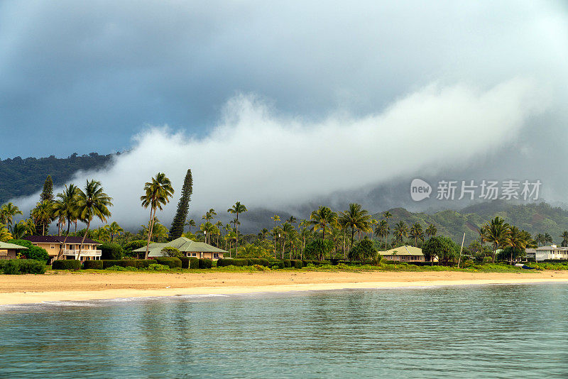 夏威夷考艾岛的海滩