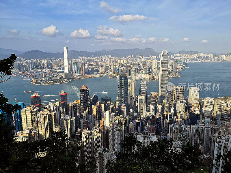 太平山顶的香港市容