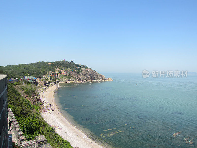 中国蓬莱阁风景区海滨建筑景观