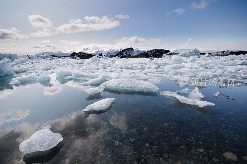 冰岛冰湖冰山