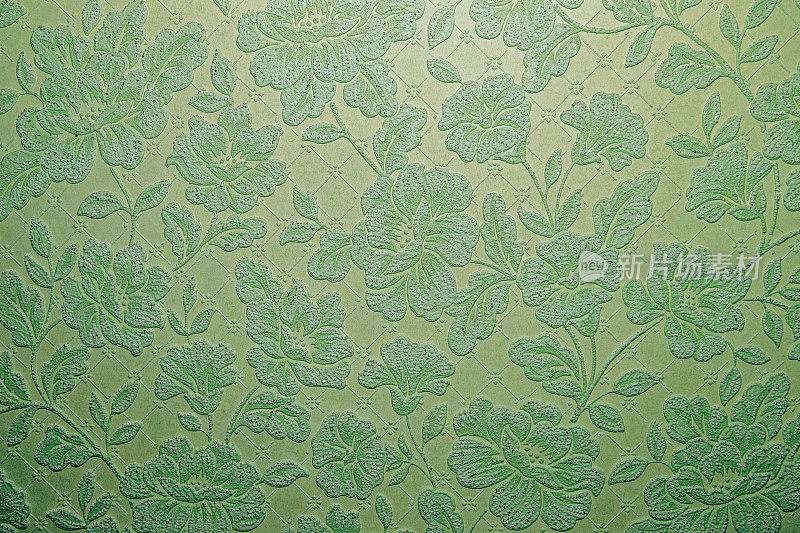 绿色花朵点缀背景纹理。