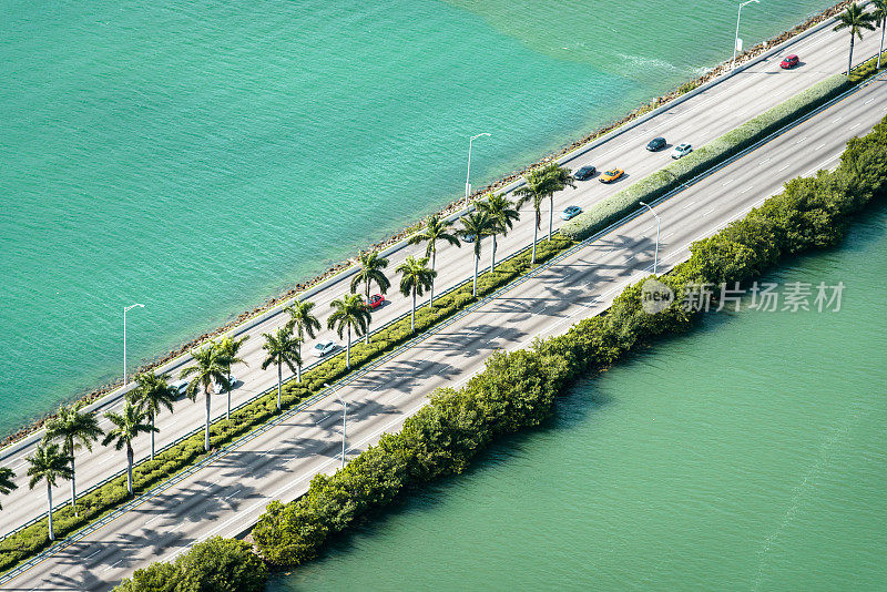 佛罗里达迈阿密海滩的高速公路