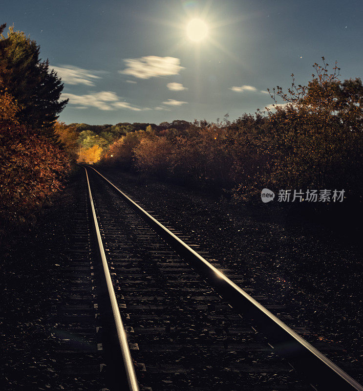 铁轨上的月光