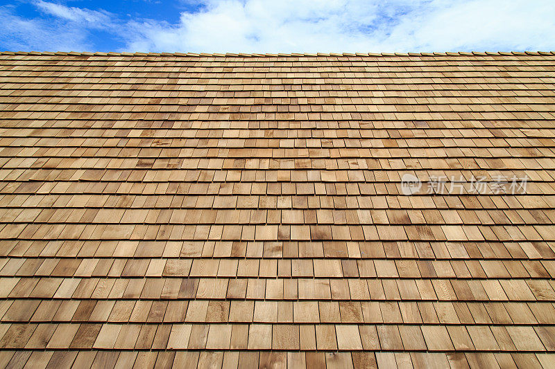 木质屋顶瓦片纹理