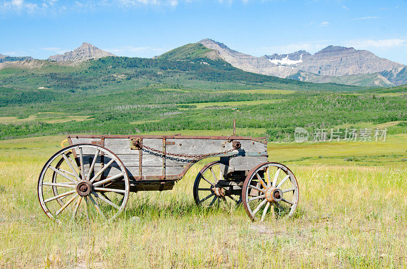 农民的马车和草原南阿尔伯塔-落基山脉