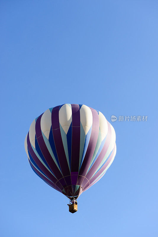 紫色条纹热气球