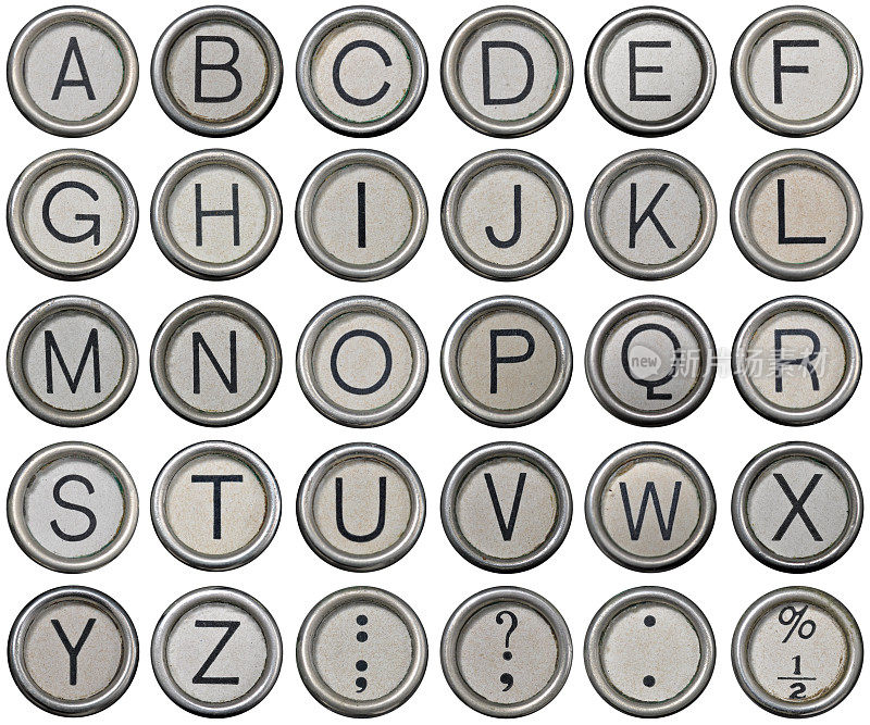 古董打字机字母键