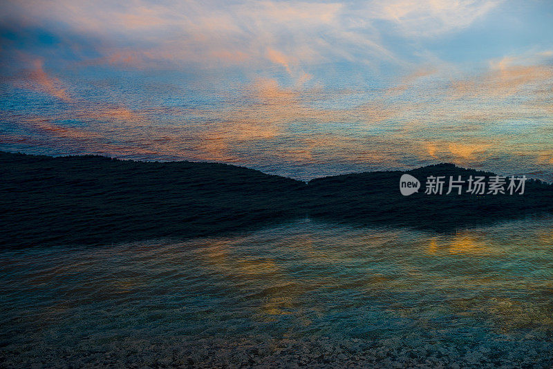 照片拼贴(湖和海-图层是我的图像)