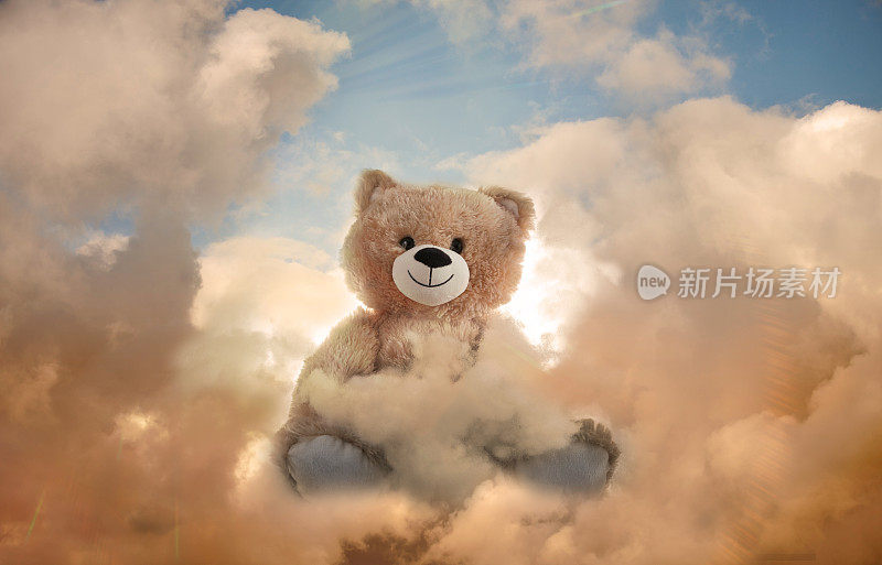 空中的泰迪熊