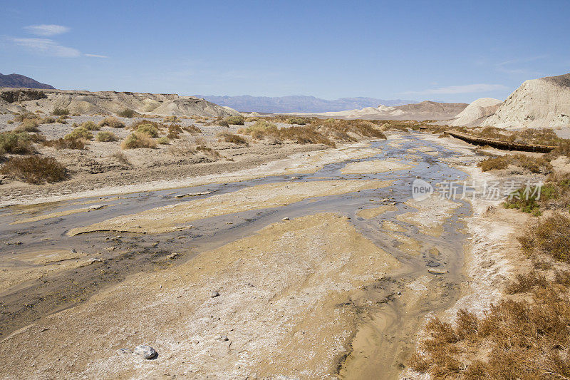 死亡谷的盐溪