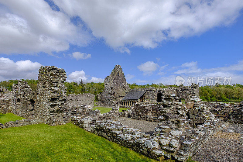 格伦卢斯修道院遗址，公元1190年左右建立的西多会修道院——邓弗里斯&加洛韦，苏格兰