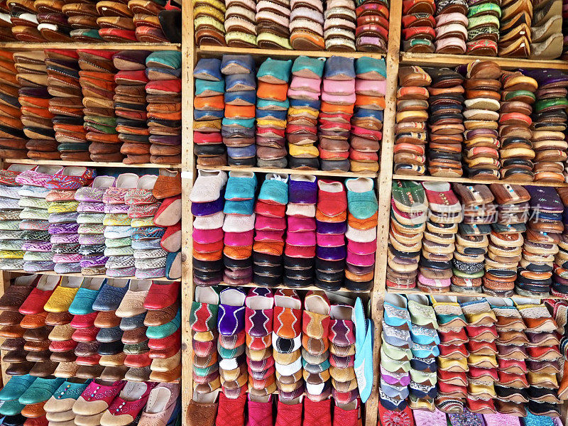 摩洛哥手工制作的皮鞋