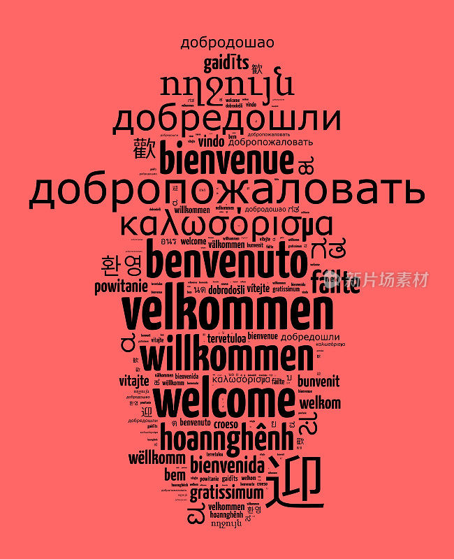 不同语言的欢迎字