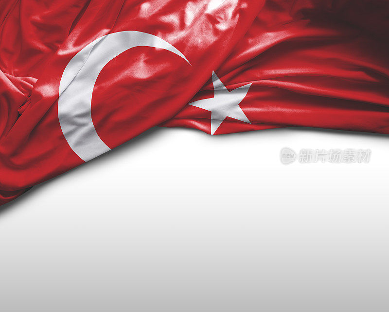 土耳其挥舞着国旗