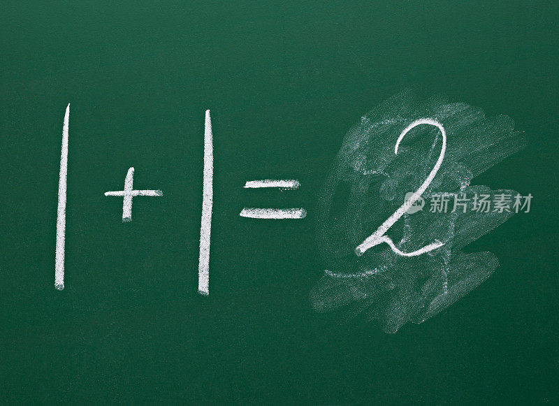 数学简单方程式在黑板上数学