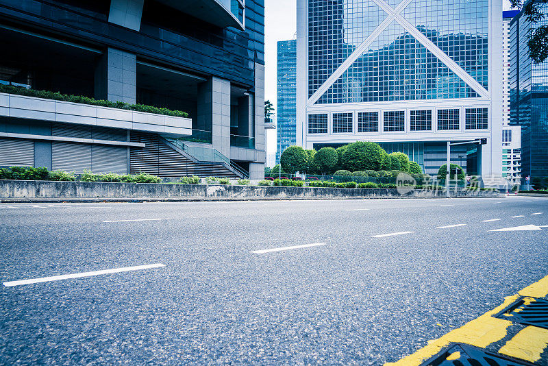 空荡荡的香港街道